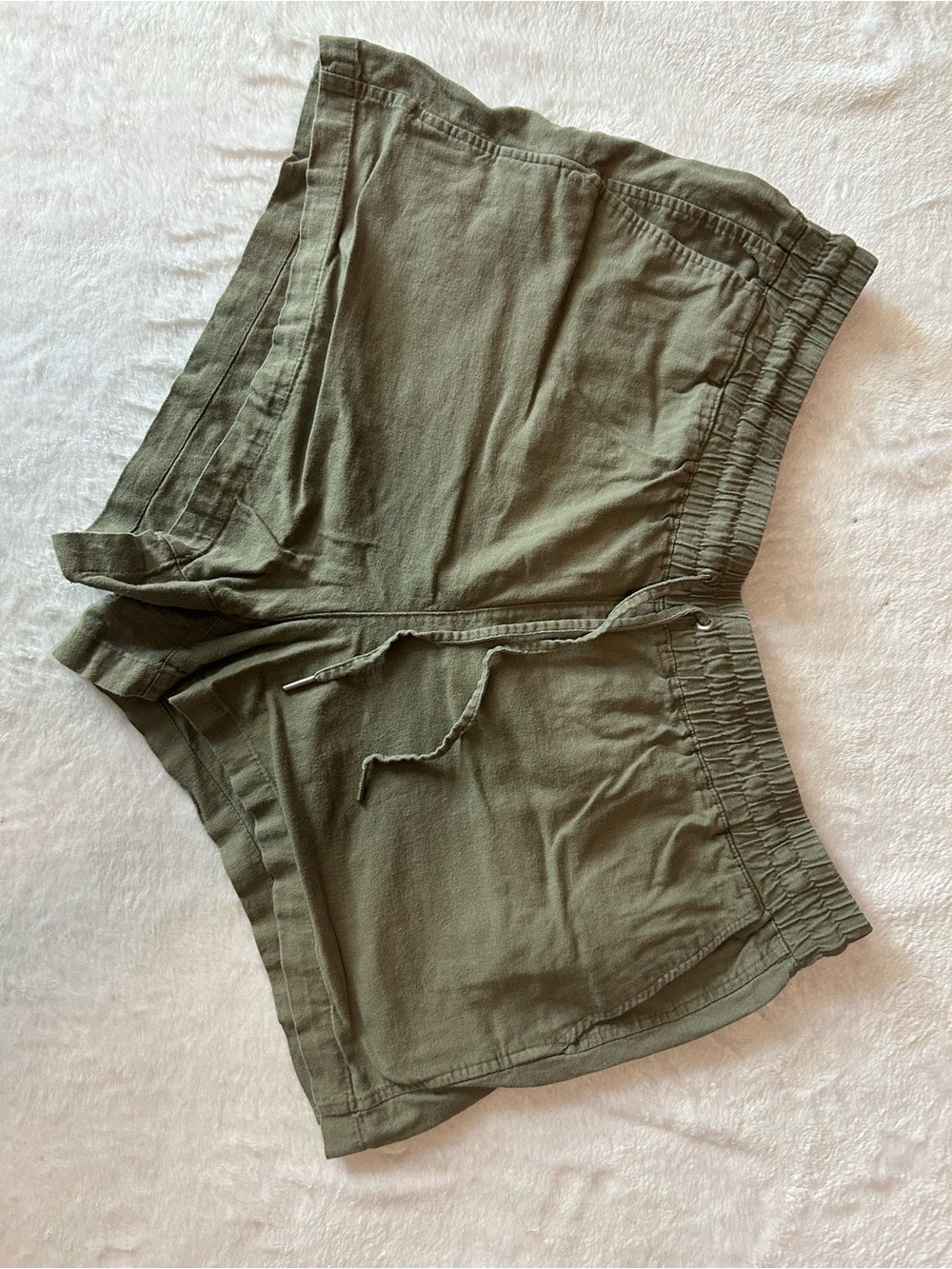 GAP Olive Green Elastic Waist Shorts
